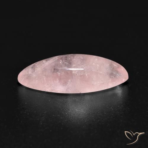 Morganite Rose corail léger naturelle Marquise, 3.91 ct, Translucide