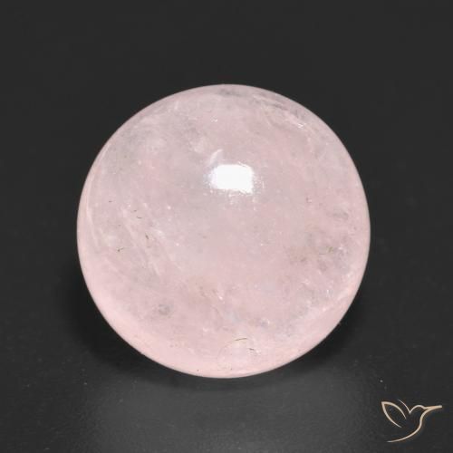 7.34ct Naturel Rose pêche léger Morganite, Tour, Translucide