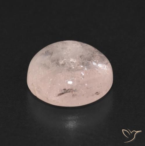 Morganite flamant rose naturelle coupe roude, 3,72 ct, transparent