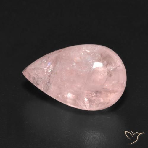 4.94ct Naturel Rose corail léger Morganite, En forme de poire, Transparent
