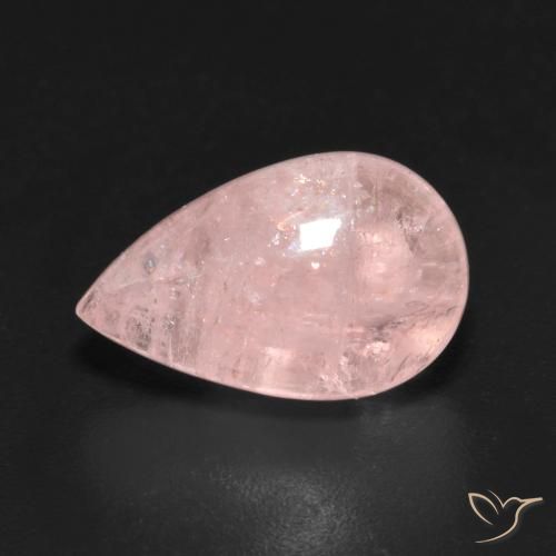 Morganite Rose corail léger naturelle En forme de poire, 4.94 ct, Transparent