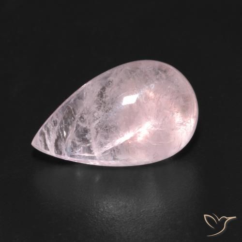 4.55ct Naturel Rose moyen-léger Morganite, En forme de poire, Transparent