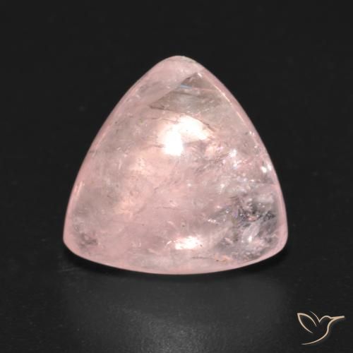 3.62ct Naturel Rose moyen Morganite, Trillion, Transparent