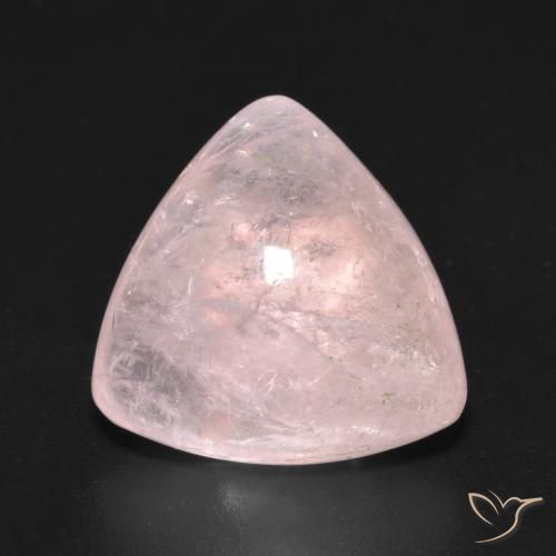 6.66ct Naturel Rose moyen Morganite, Trillion, Transparent