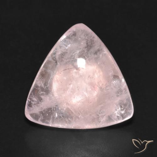 5.39ct Naturel Flamant rose Morganite, Trillion, Transparent