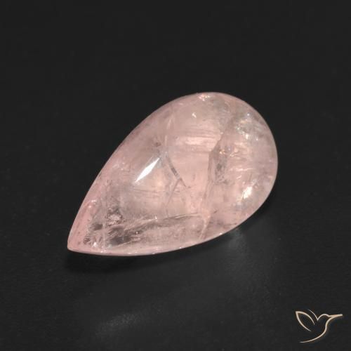 Morganite Rose clair naturelle En forme de poire, 3.66 ct, Transparent