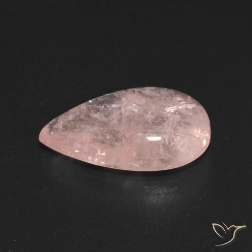 Morganite Rose clair naturelle En forme de poire, 3.66 ct, Transparent