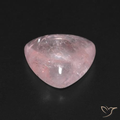 Morganite Rose corail naturelle Trillion, 4.11 ct, Transparent
