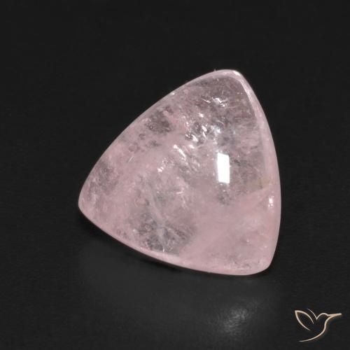 Morganite Rose corail naturelle Trillion, 3.93 ct, Transparent
