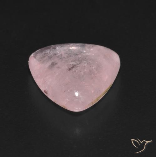 Morganite Rose corail naturelle Trillion, 3.93 ct, Transparent
