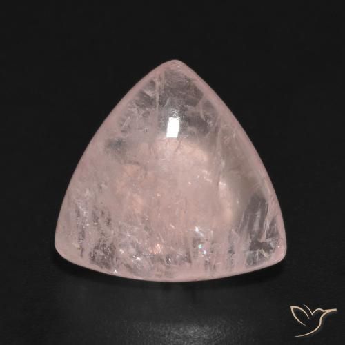 5.37ct Naturel Rose corail léger Morganite, Trillion, Transparent