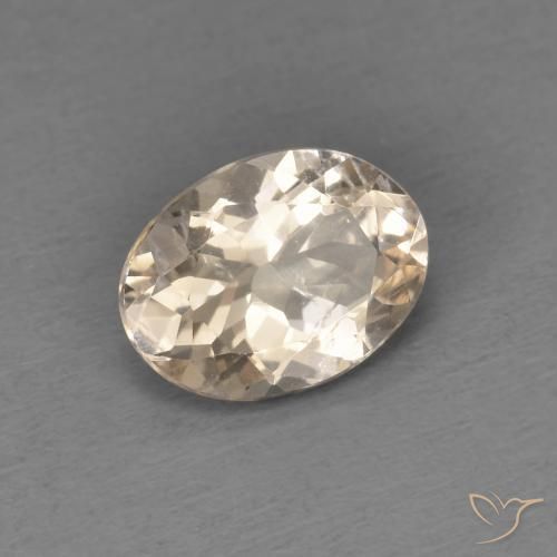 Morganite Doré léger naturelle ovale, 1.12 ct, VS