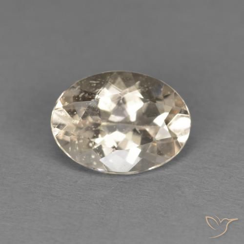Morganite Doré léger naturelle ovale, 1.02 ct, VS