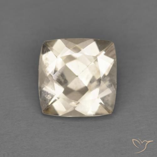 0.88ct Naturel Doré léger Morganite, Coussin, VS