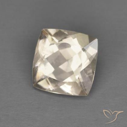 Morganite Doré léger naturelle Coussin, 0.88 ct, VS