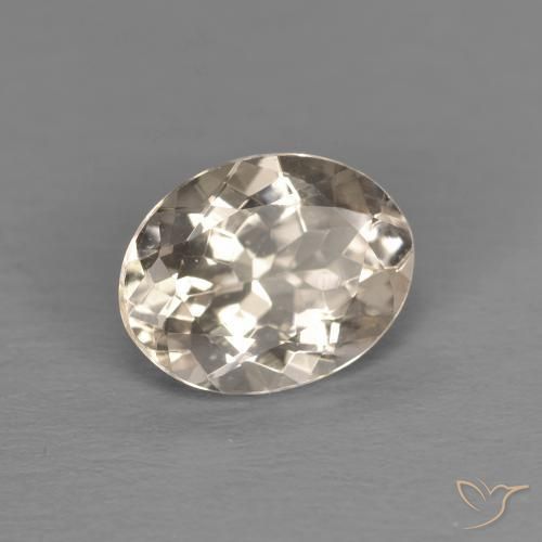 Morganite Doré léger naturelle ovale, 1.06 ct, VVS-VS