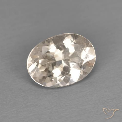 Morganite Doré léger naturelle ovale, 1.08 ct, VS