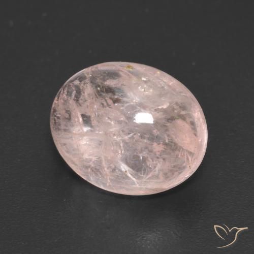 Morganite Rose corail léger naturelle ovale, 3.57 ct, Translucide