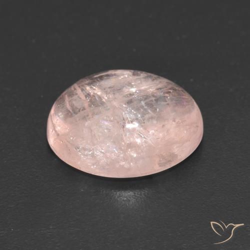 Morganite Rose corail léger naturelle ovale, 3.57 ct, Translucide