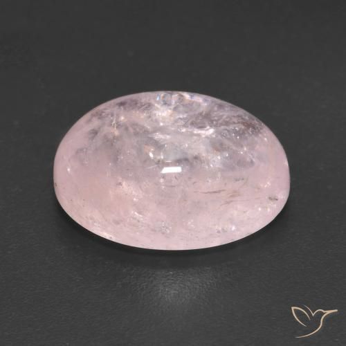 Morganite Rose clair naturelle ovale, 7.61 ct, Translucide