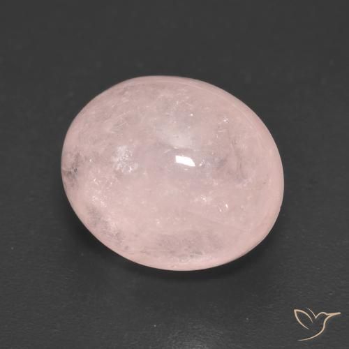Morganite Rose corail léger naturelle ovale, 6.17 ct, Translucide