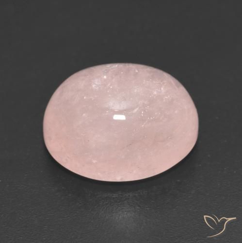 Morganite Rose corail léger naturelle ovale, 6.17 ct, Translucide