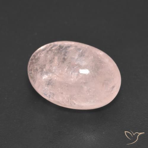 Morganite Rose corail naturelle ovale, 3.97 ct, Translucide