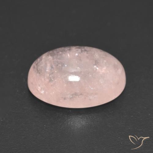 Morganite Rose corail naturelle ovale, 3.97 ct, Translucide