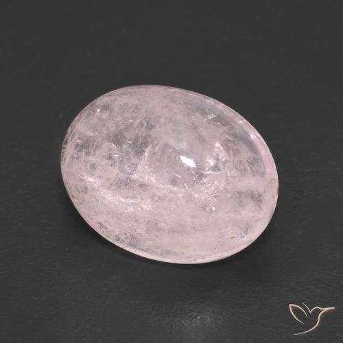 Morganite Rose corail naturelle ovale, 4.01 ct, Translucide
