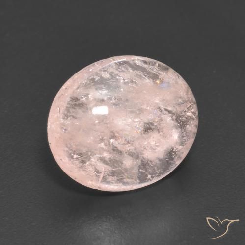 Morganite Rose clair naturelle ovale, 3.55 ct, Transparent