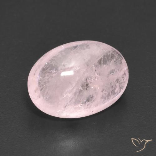 Morganite Rose corail naturelle ovale, 4.56 ct, Transparent