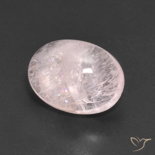 Morganite Rose clair naturelle ovale, 3.20 ct, Transparent