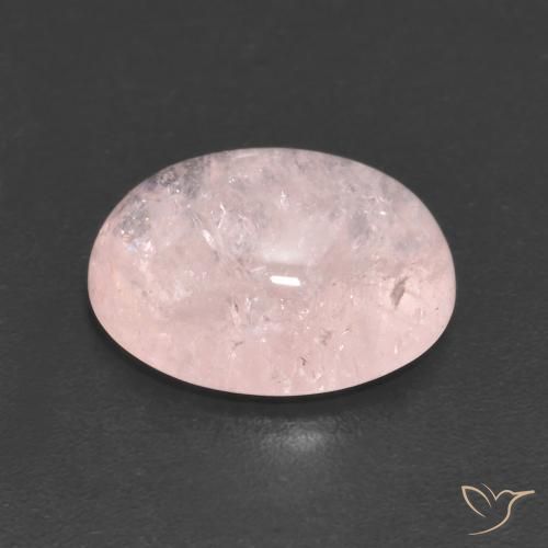 Morganite Rose clair naturelle ovale, 4.34 ct, Transparent