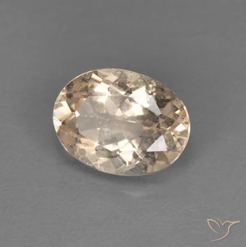 Morganite Orange clair naturelle ovale, 1.10 ct, VS