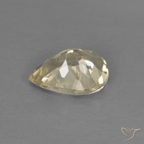 Morganite Doré léger naturelle En forme de poire, 0.90 ct, VS