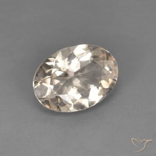 Morganite Doré léger naturelle ovale, 0.92 ct, VS