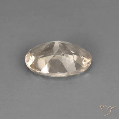 Morganite Doré léger naturelle ovale, 0.92 ct, VS