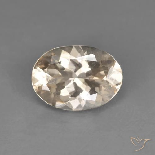 1.08ct Naturel Orange clair Morganite, ovale, VVS-VS