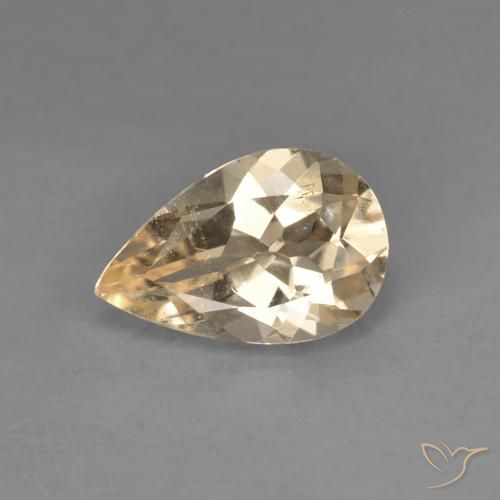 Morganite Orange clair naturelle En forme de poire, 1.02 ct, VVS-VS