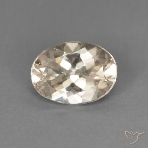 Morganite Doré léger naturelle ovale, 1.07 ct, VVS-VS