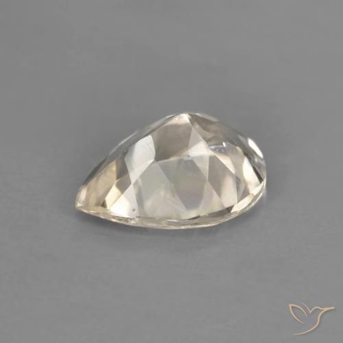 Morganite Doré léger naturelle En forme de poire, 0.96 ct, VVS-VS