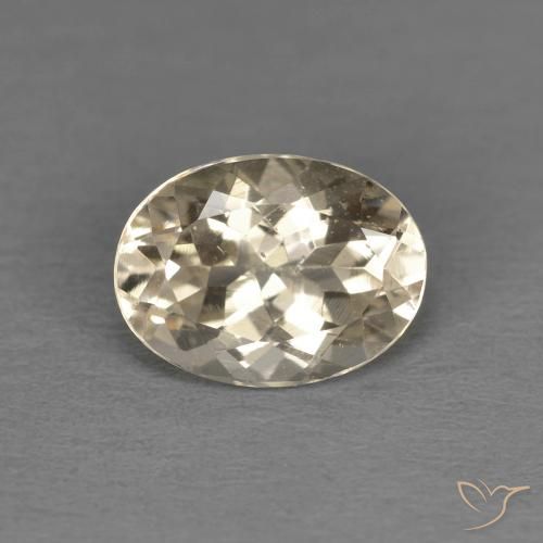 Morganite Doré léger naturelle ovale, 1.24 ct, VS