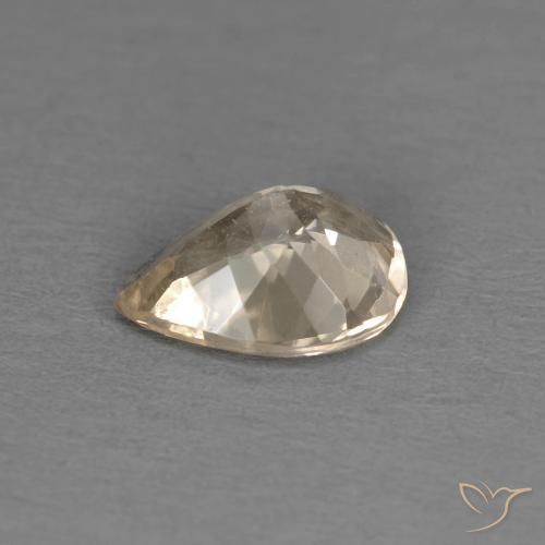 Morganite Light Neutral Orange naturelle En forme de poire, 0.89 ct, VS
