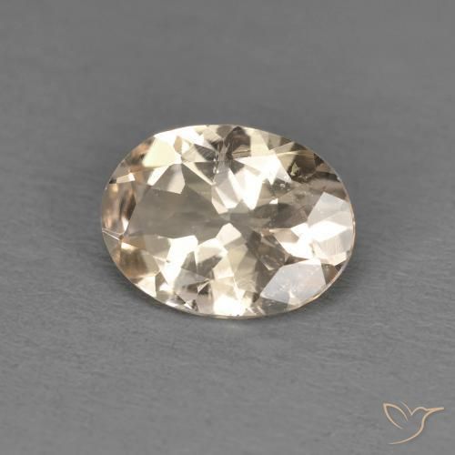 Morganite Light Neutral Orange naturelle ovale, 1.02 ct, VS