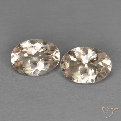 1.67ctw Naturel Light Neutral Orange Morganite, ovale, VS