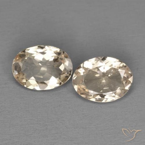 1.68ctw Naturel Orange clair Morganite, ovale, VVS-VS
