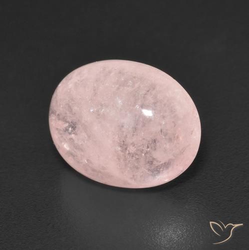 Morganite Rose clair naturelle ovale, 3.73 ct, Transparent