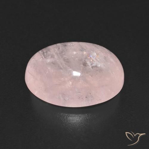 Morganite Rose clair naturelle ovale, 5.79 ct, Transparent