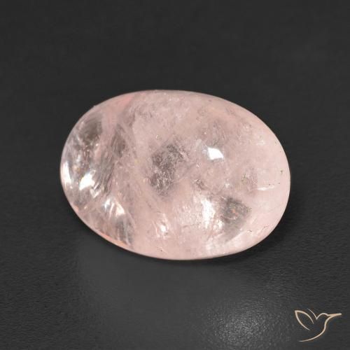 Morganite Rose corail naturelle ovale, 5.56 ct, Transparent