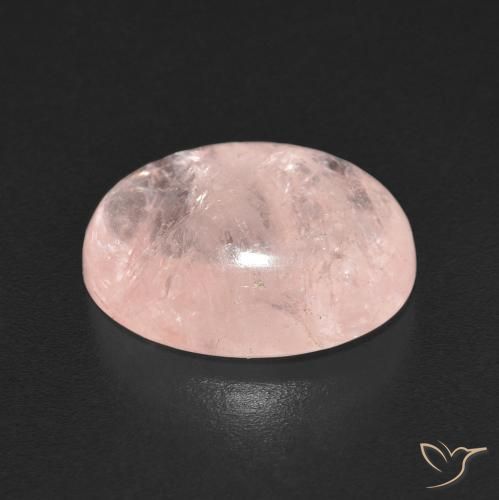 Morganite Rose corail naturelle ovale, 5.56 ct, Transparent